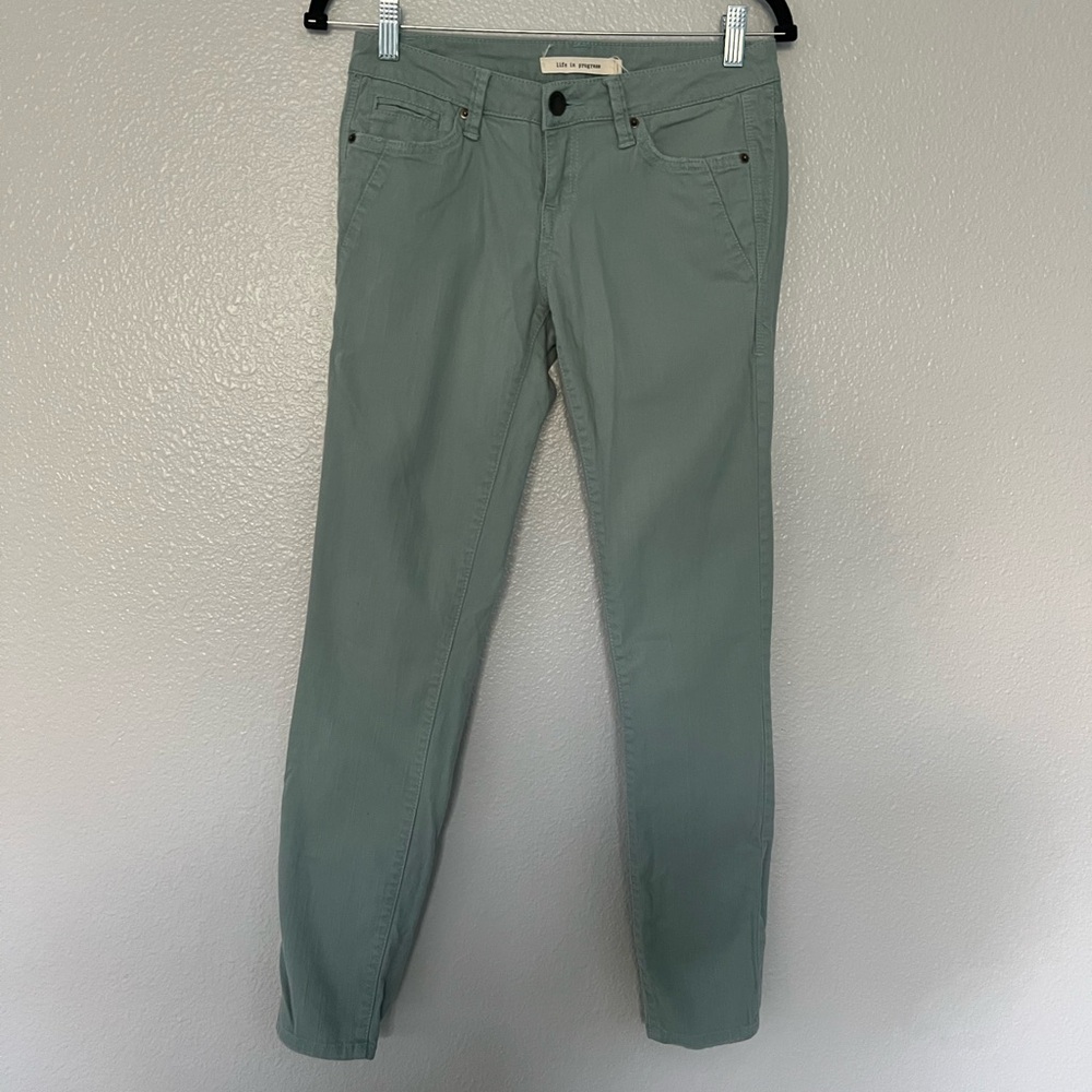 Life in Progress Teal Denim Pants
